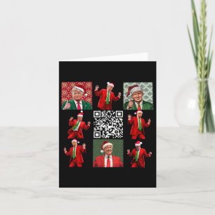 Cartão Funny Qr Presidente Trump Christmas Dance M