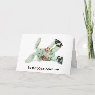 Cartão Funny Rabbit Birthday Card. Be eXtraordinary