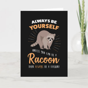 Cartão Funny Racoon Lover Gift - Cute Raccoon