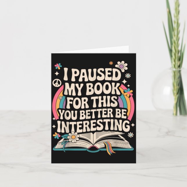 Cartão Funny Reading Quote For Bookworm And Librarian  (Frente)