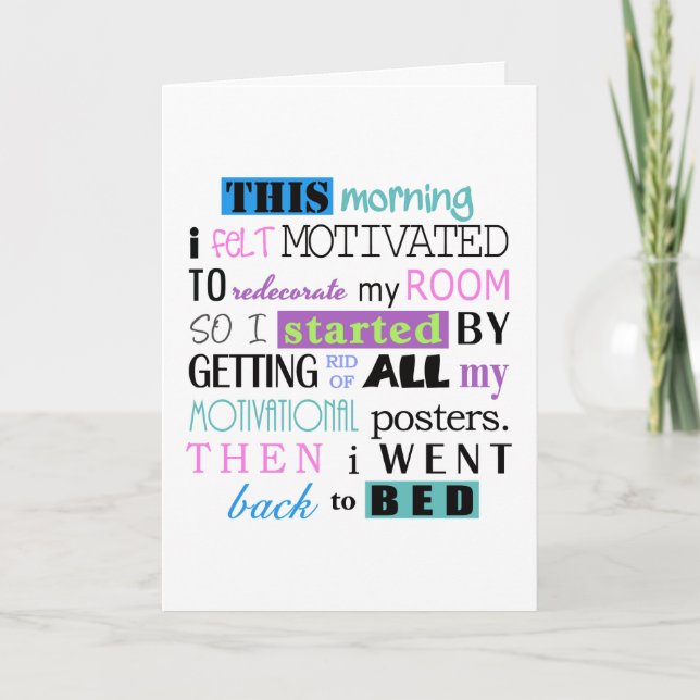 Cartão Funny Redecorate Demotivate Light Background ID113 (Frente)