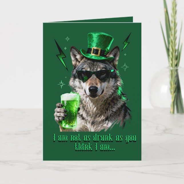 Cartão Funny Retro 90s St. Patricks Card – For Him (Frente)