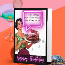 Cartão Funny Retro Birthday Card Best Friend-Sassy -Blow
