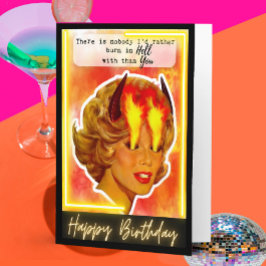 Cartão Funny Retro Birthday Card Best Friend-Sassy - Burn