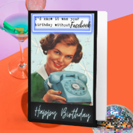 Cartão Funny Retro Birthday Card Best Friend-Sassy-Facebo