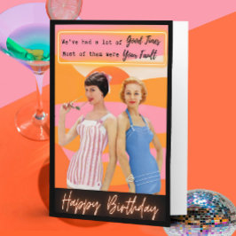 Cartão Funny Retro Birthday Card Best Friend-Sassy-Fault