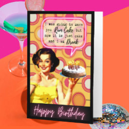 Cartão Funny Retro Birthday Card Best Friend-Sassy-Rum