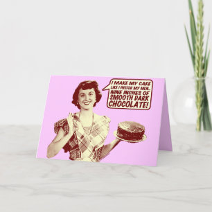 Cartão Funny Retro Housewife Birthday Card