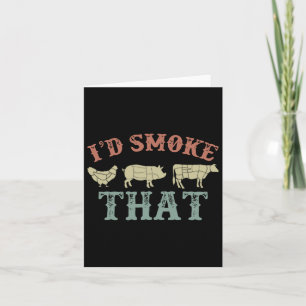 Cartão Funny Retro Party Smoker Chef Pai Gift I d Smo