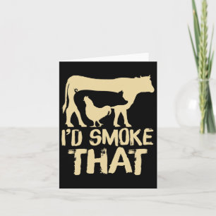 Cartão Funny Retro Party Smoker Chef Pai Gift I d Smo