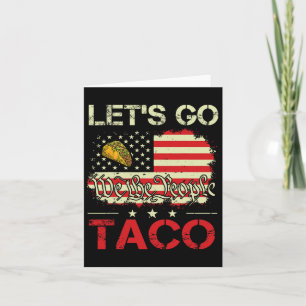 Cartão Funny Retro Vamos Taco Comida Mexicana Humor Women