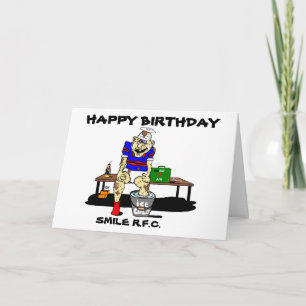 CARTÃO FUNNY RUGBY BIRTHDAY GREETING