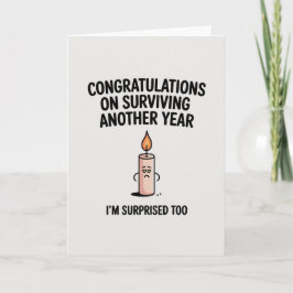 Cartão Funny Sarcastic Birthday Card for men 