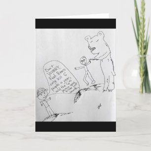 Cartão Funny Saved From Bear Attack By Statistics