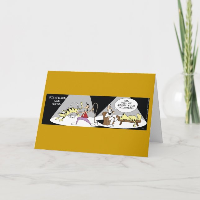 Cartão Funny Siegfried e Freud Card (Frente)