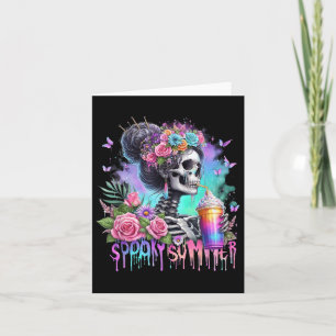 Cartão Funny Skeleton Party Spooky Summer Bebe Summerwe