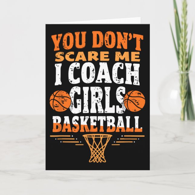 Cartão Funny Sketll Coach You Don't Scare Me I Coach Girl (Frente)