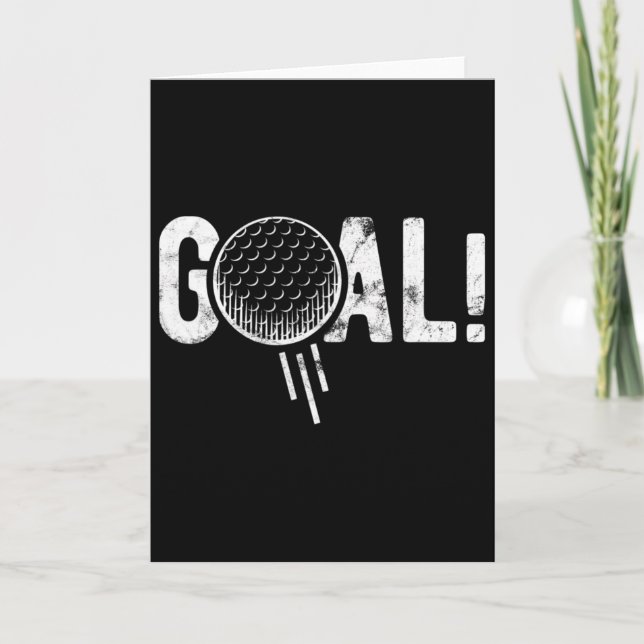 Cartão Funny Soccer Goal Golf Four Joke  (Frente)