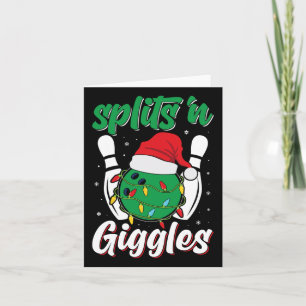 Cartão Funny Splits n Giggles Boliche Player de Natal Bo