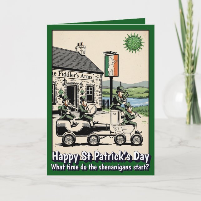 Cartão Funny St Patrick's Day Card (Frente)