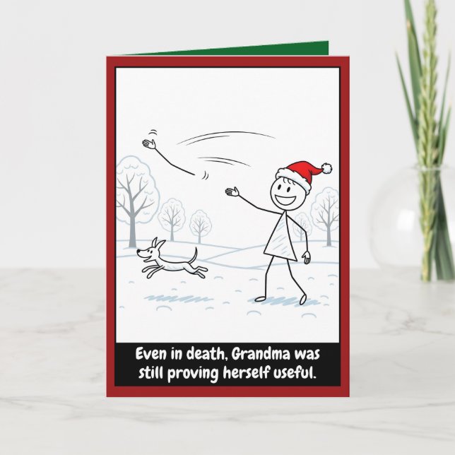 Cartão Funny stickman Christmas card (Frente)
