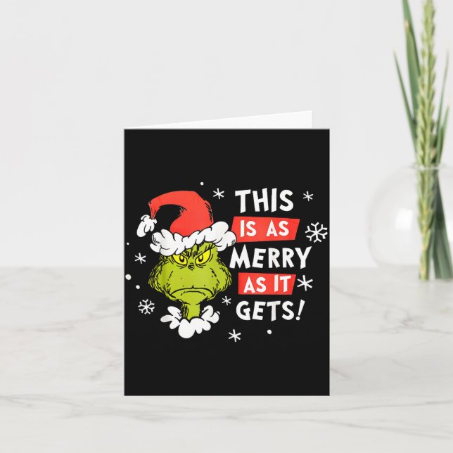 Cartão Funny This Is As Merry As It Gets Christmas, Sarca (Frente)