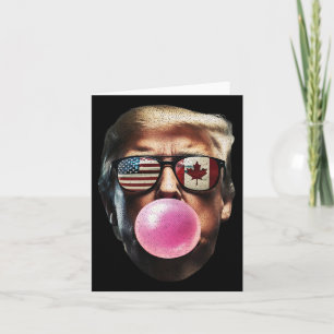Cartão Funny Trump 45 47 Usa E Canadá Flag Gles