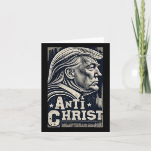 Cartão Funny Trump Anti Cristo Jesus Christian Faith Tee