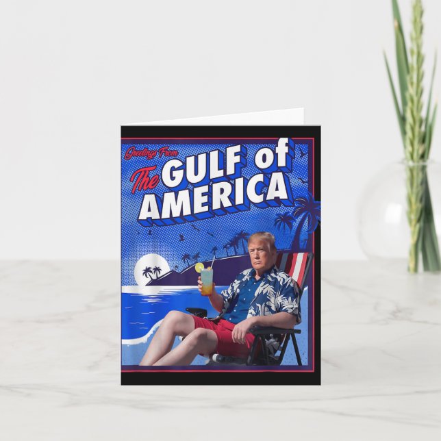 Cartão Funny Trump Golfo Da América (Frente)