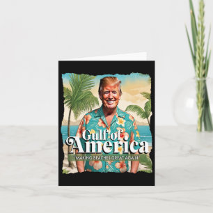 Cartão Funny Trump Graphic Golfo Da América Trump Merch