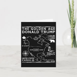 Cartão Funny Trump Groelândia Canal do Panamá Canadá Méxi