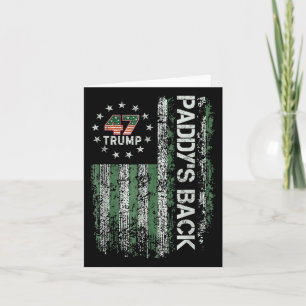 Cartão Funny Trump Paddys Traz De Trás 45 47 Usa Dia de S