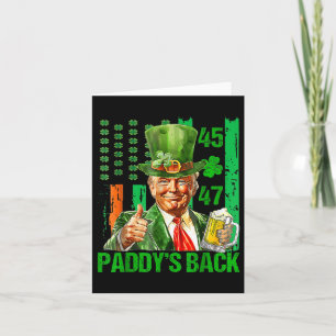 Cartão Funny Trump Paddys Traz De Trás 45 47 Usa Dia de S