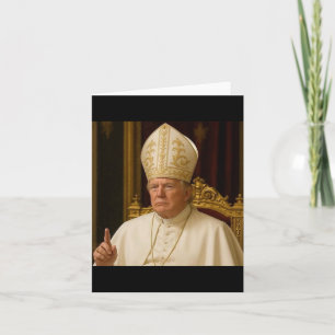 Cartão Funny Trump Pope Meme Gear Vaticano Católico Repúb