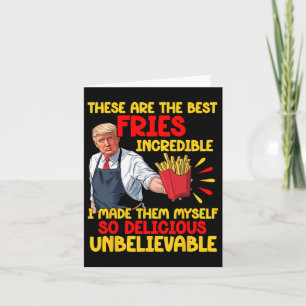 Cartão Funny Trump Rápida Comida Humor Fries Eleição 2024