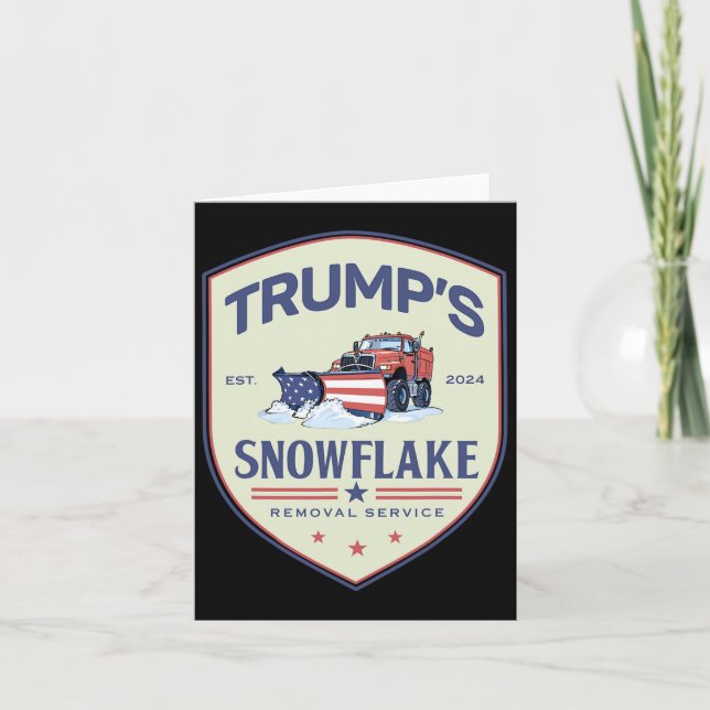 Cartão Funny Trump Snowflake Serviço de Eleição 202 (Frente)