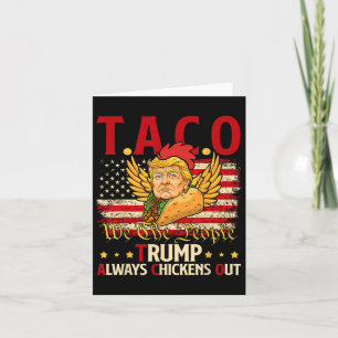 Cartão Funny Trump Taco Piada Anti Trump Protesto Teto 2