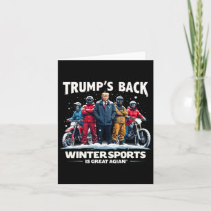 Cartão Funny Trump Winter Sports Snowboard Team Legal V