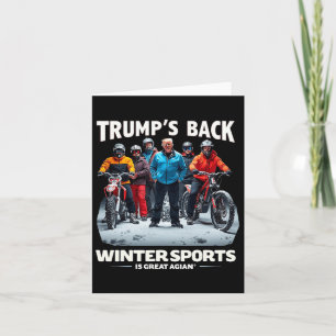 Cartão Funny Trump Winter Sports Snowboard Team Skier