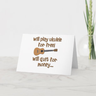 Cartão Funny Ukulele