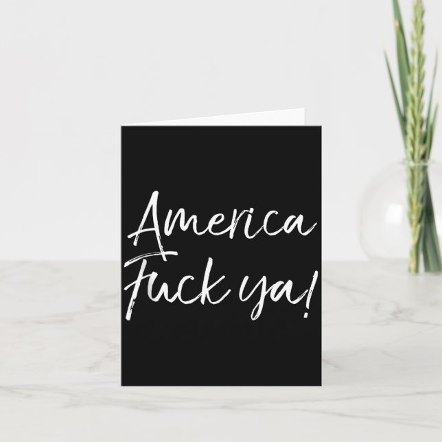 Cartão Funny Usa Quote American Saying Joke Gift America  (Frente)