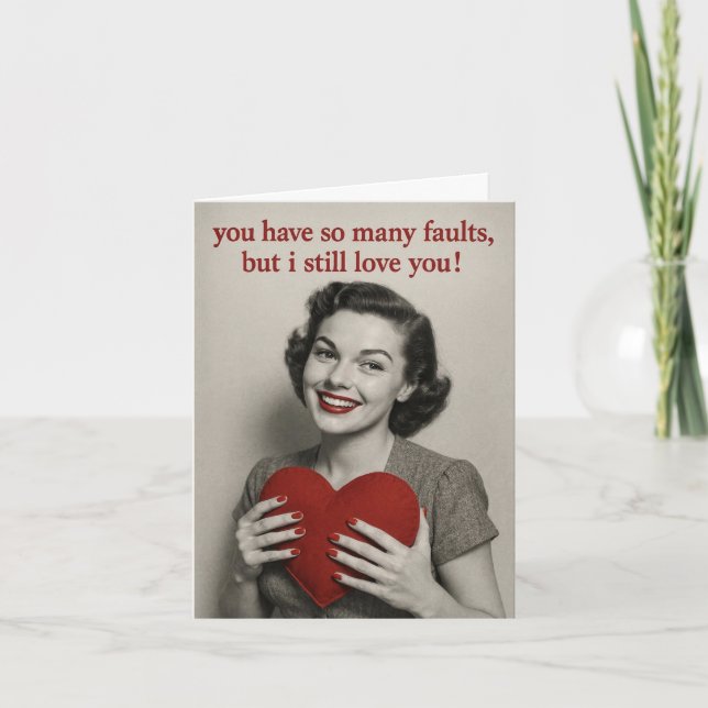 Cartão Funny Valentine's Day Card  (Frente)