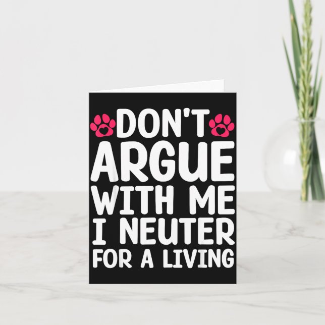 Cartão Funny Veterinarian Design For Men Women Vet Tech V (Frente)