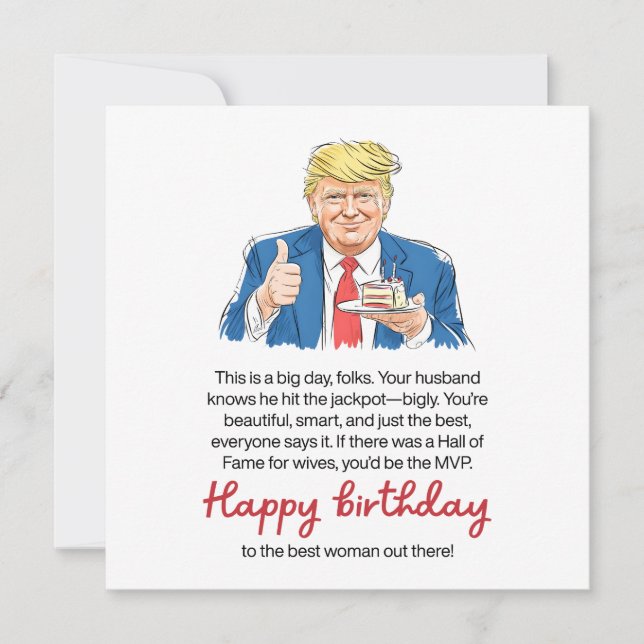 Cartão Funny Wife Birthday  (Frente)