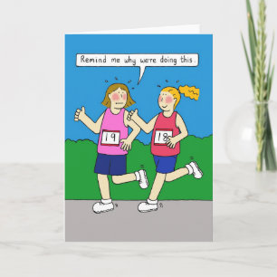 Cartão Funny Women's Jogging Card