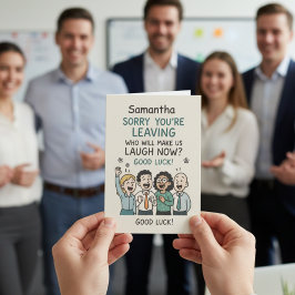 Cartão Funny Work Friend Goodbye Colleague Leaving