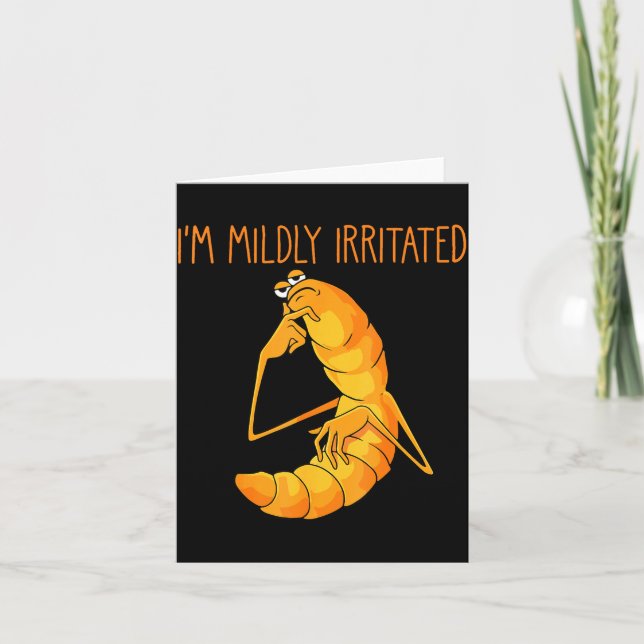 Cartão Funny Worm Meme I'm Mildly Irritated Marcus Mens W (Frente)