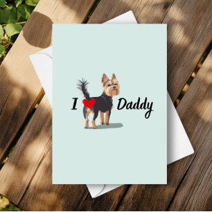 Cartão Funny Yorkshire Terrier Dog Bumbum Dia de os pais
