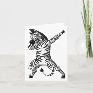 Cartão Funny Zebra Dab Dabbing Zoo Africa Safari Animal L