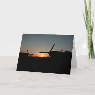 Cartão furacão do pôr do sol